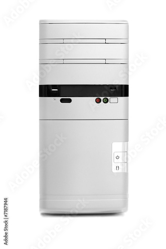 Personal computer isolated on white background