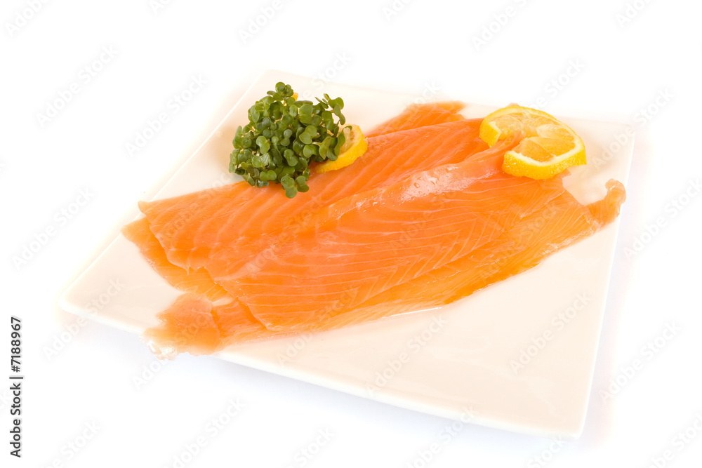Smoked Salmon with lemon and cress Smoked Salmon with lemon and cress