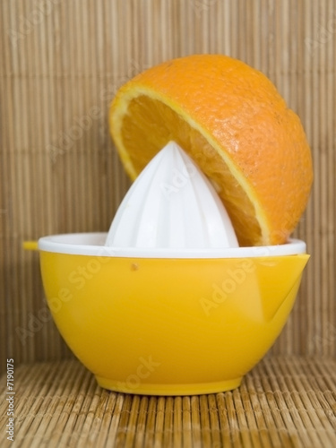 Orange and juicer