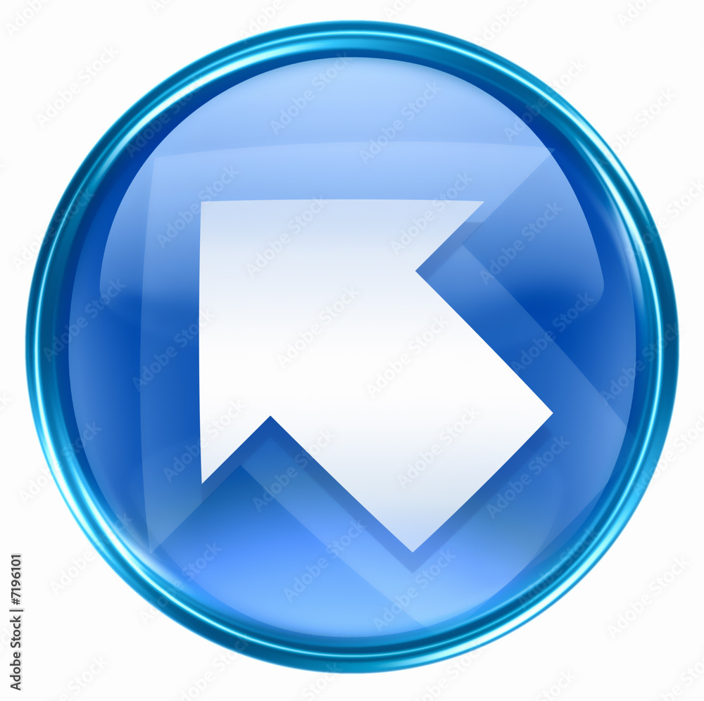 Arrow icon blue, isolated on white background Arrow icon blue, isolated on white background