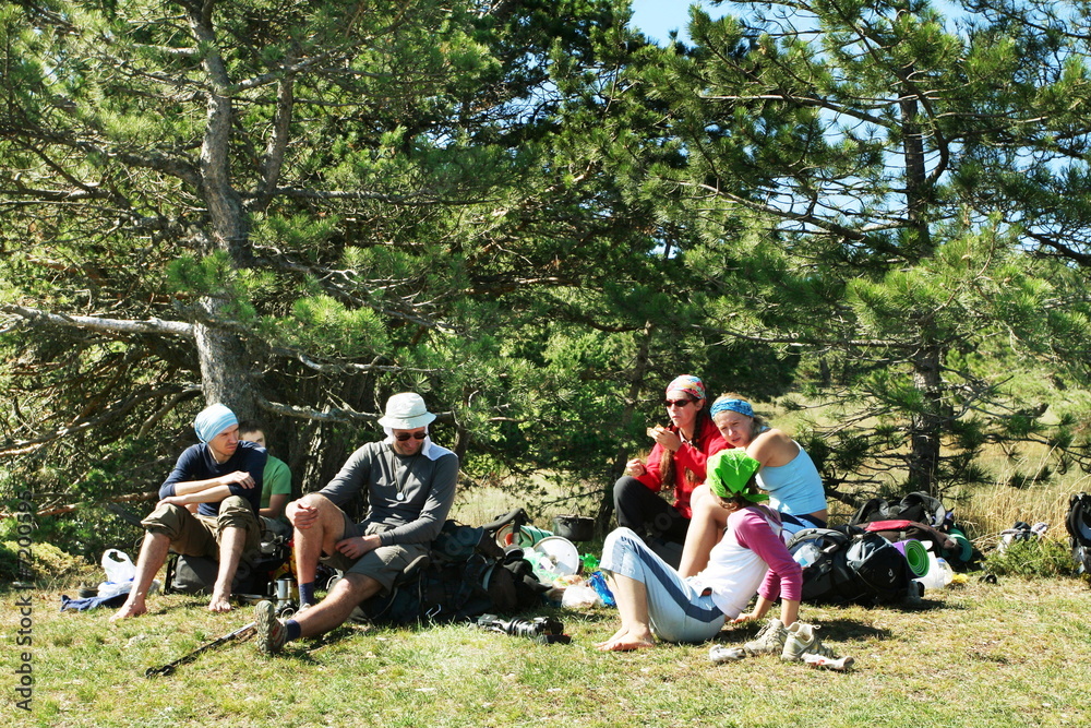 Obraz premium Friends in hike