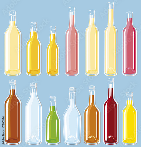 Filled bottle set
