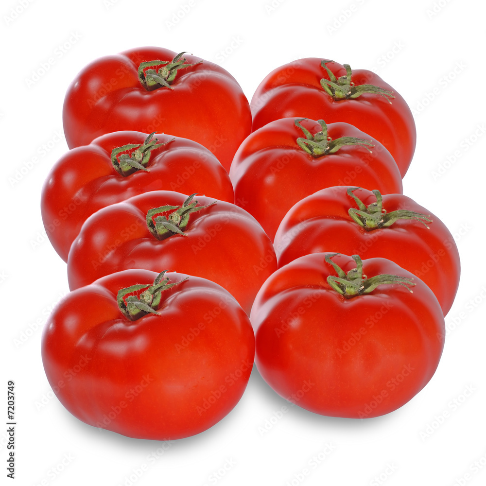 Fresh juicy tomatoes isolated on white background Fresh juicy tomatoes isolated on white background