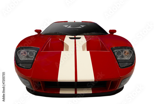 Red american sports car photo