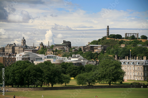 Edinburgh skyline with Holyrood park  
