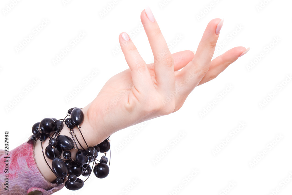hand and beads hand and beads