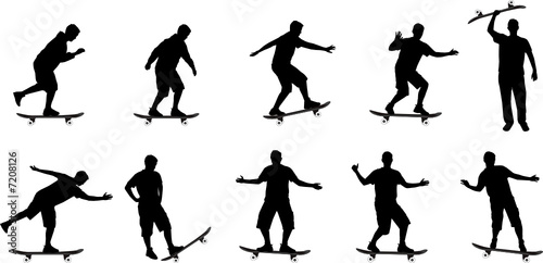 skate board silhouettes