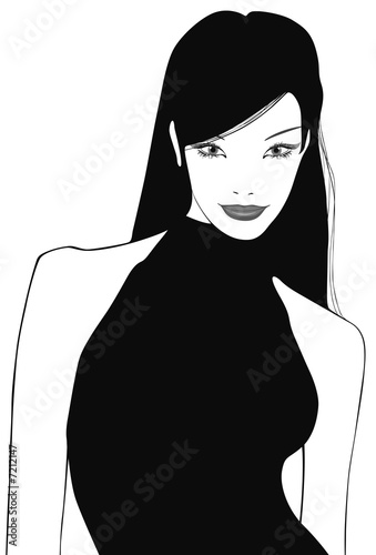 vectorial illustration of a lovely chinese