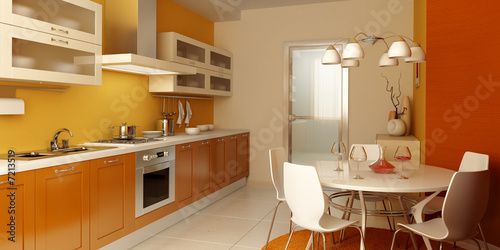 modern kitchen interior
