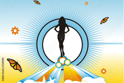 modelo en vector