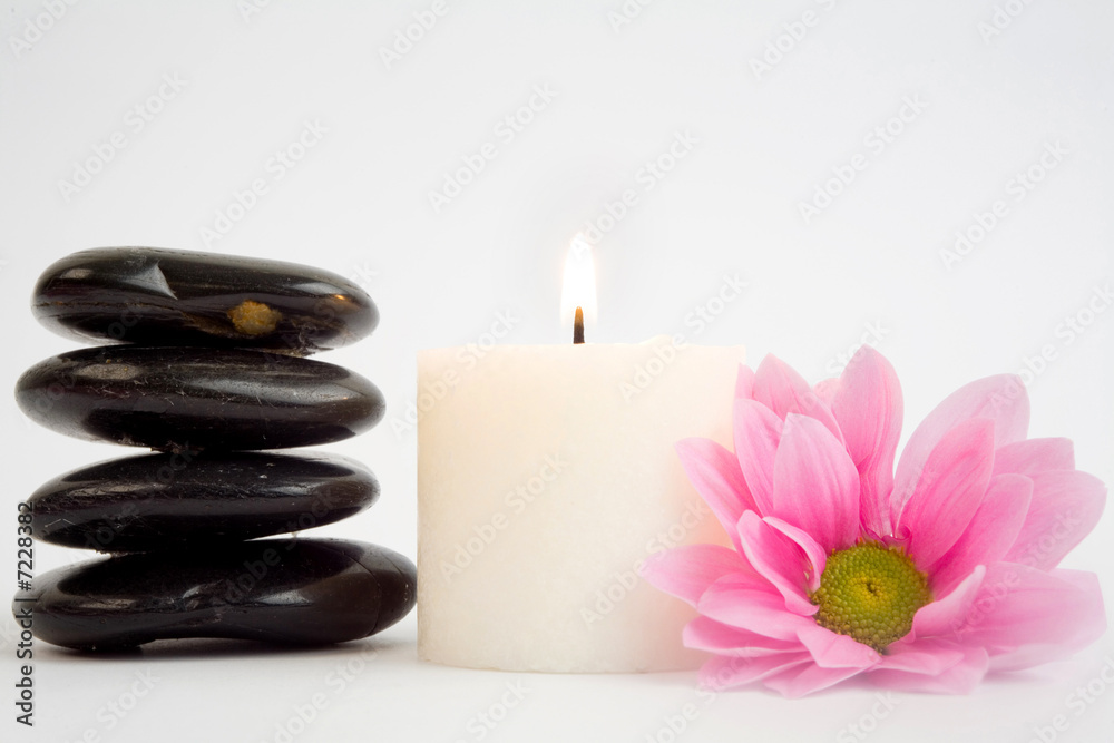 Stack of black stones Stack of black stones