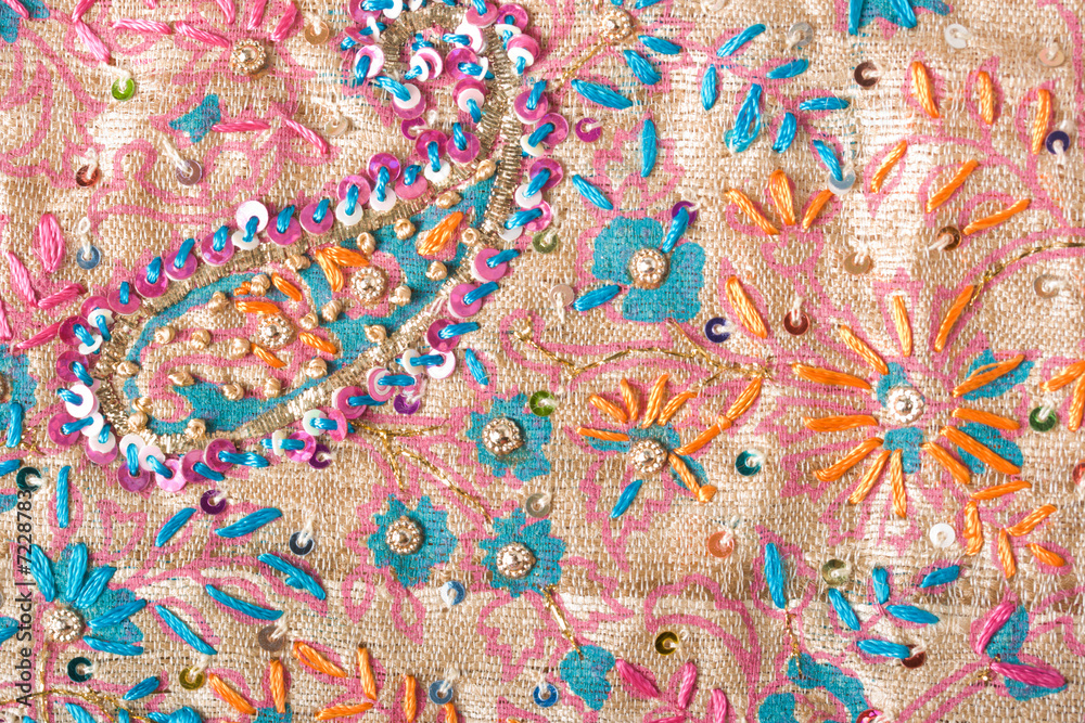Flower pattern on silk Flower pattern on silk