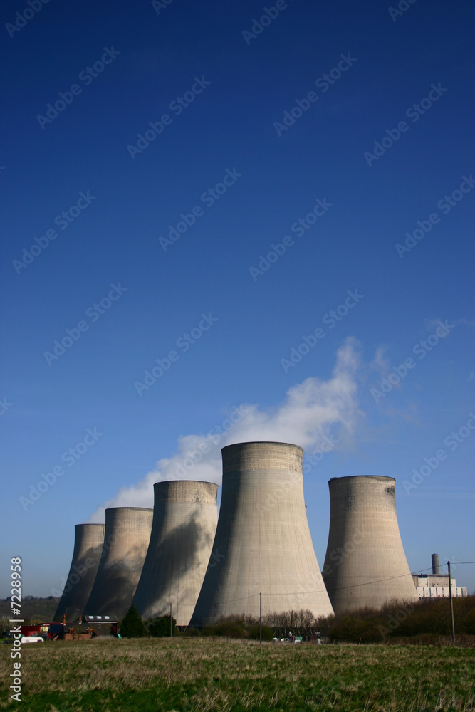 Cooling Towers On A Sunny Day