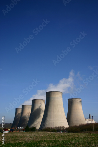 Cooling Towers On A Sunny Day
