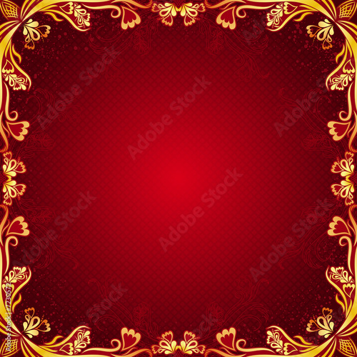 red antique background, illustration