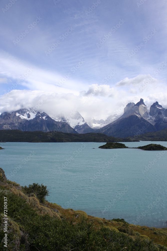 picturesque mountains in Torres del paine argentina