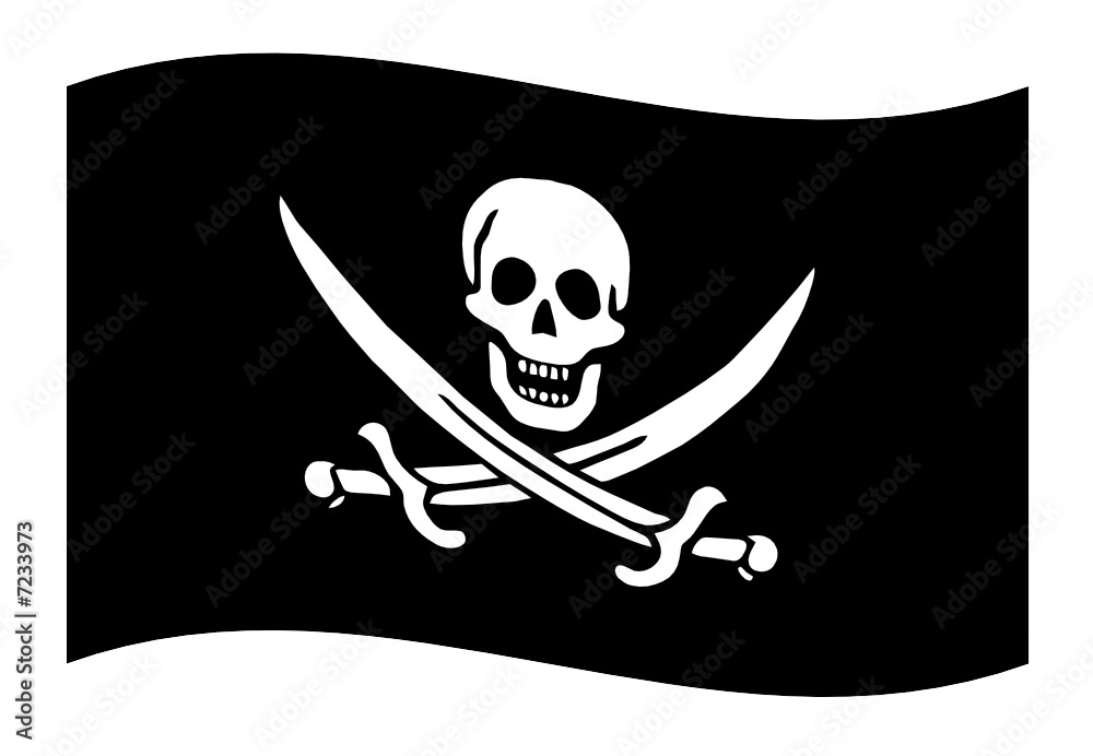 piraten fahne welle Stock Vector