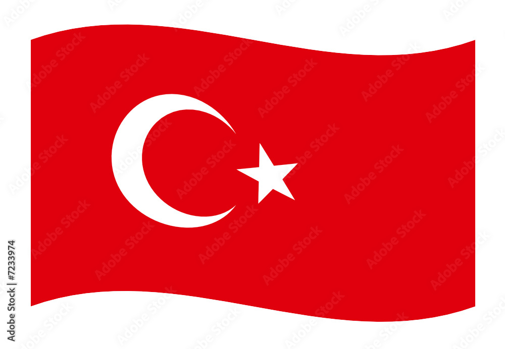Obraz premium türkei turkey fahne welle