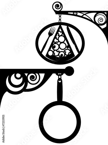 Street antiquarian signboard 