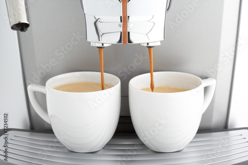 Fotografie two cups of fresh coffee