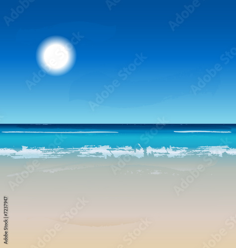 vector Summertime at the beach, sea
