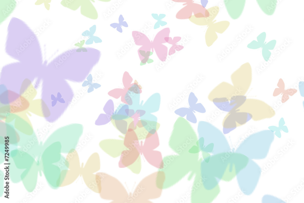 fondo de mariposas en primavera Stock Illustration | Adobe Stock