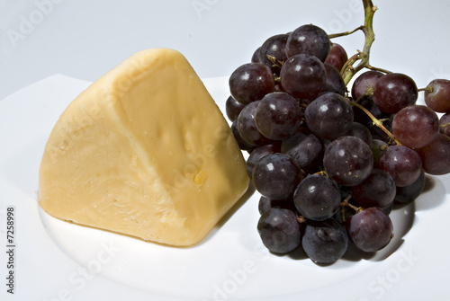Wedge of Cheese and Grapes