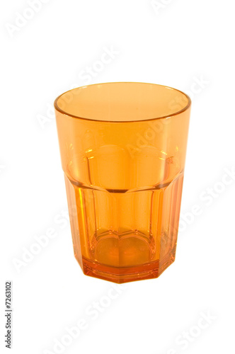 Isolated orange glass