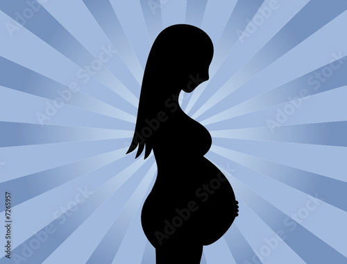 Pregnant Woman (Blue for Boy)