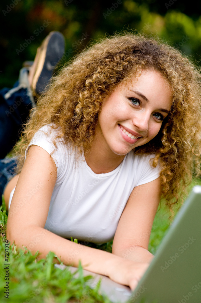 Smiling Student Outside Smiling Student Outside