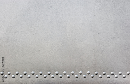silver metal with rivets