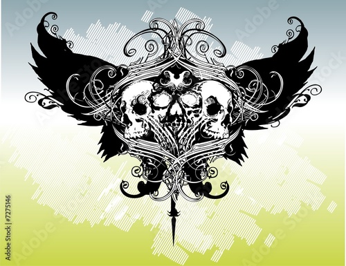 Legion of skulls vector illustration