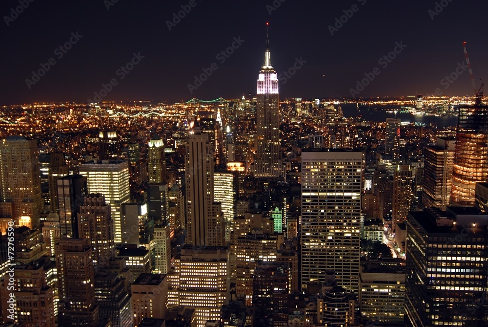 Vue nocturne de Manhattan (New York)