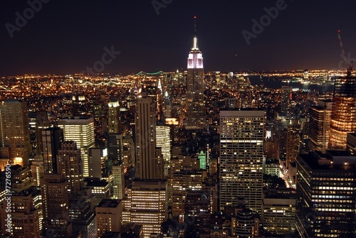 Vue nocturne de Manhattan (New York)