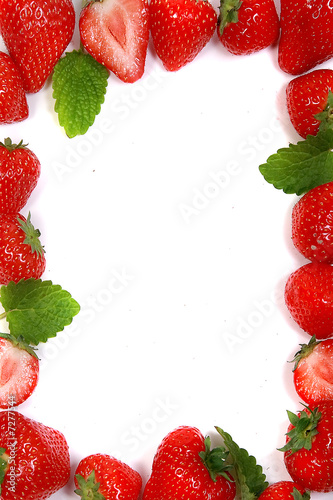 Rahmen aus Erdbeeren