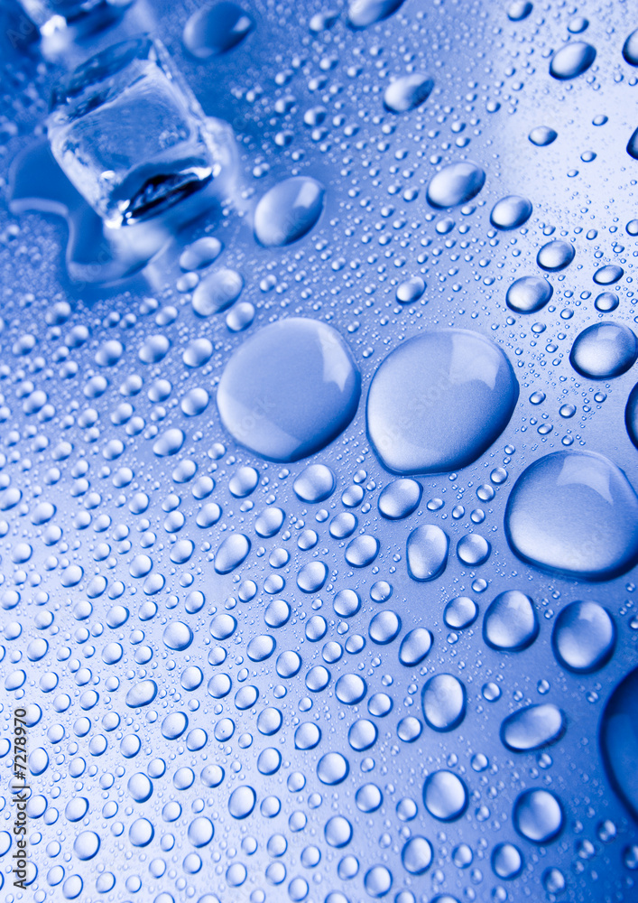 Water & Drops & Ice cubes Water & Drops & Ice cubes