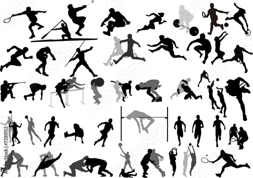 Big Sport collection vector Silhouettes