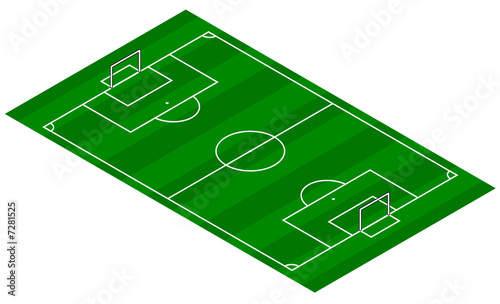 Football Pitch - Isometric View