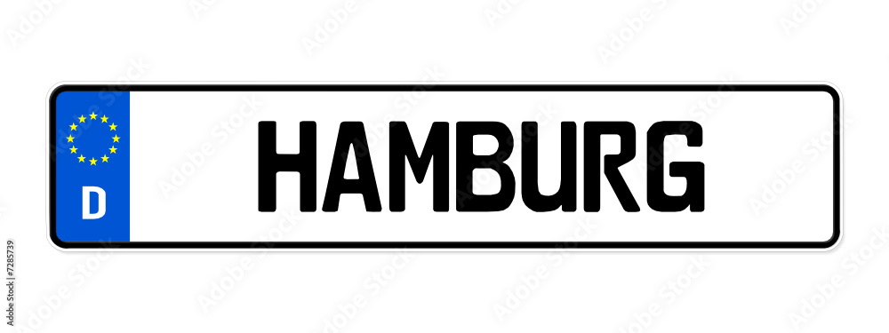 Obraz premium kennzeichen hamburg