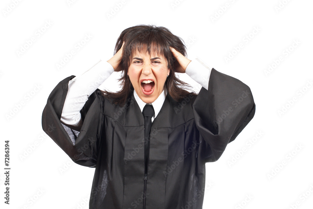 Angered female judge Angered female judge