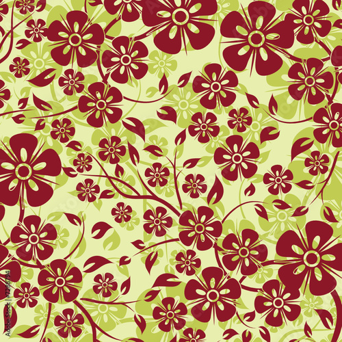 Decorative floral pattern  vector illustration 