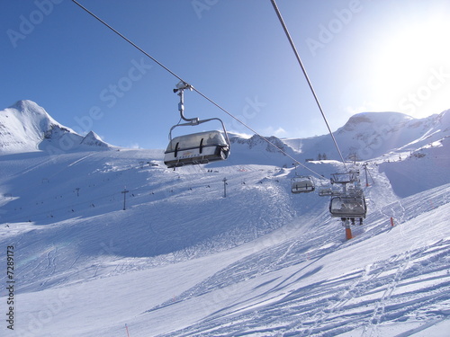 schilift in den alpen