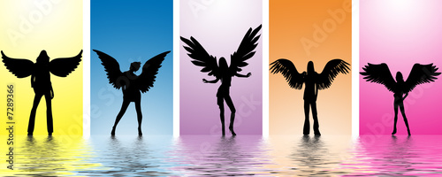 dancing angels on watter ripples