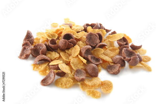 cereal corn flakes and choco flakes photo