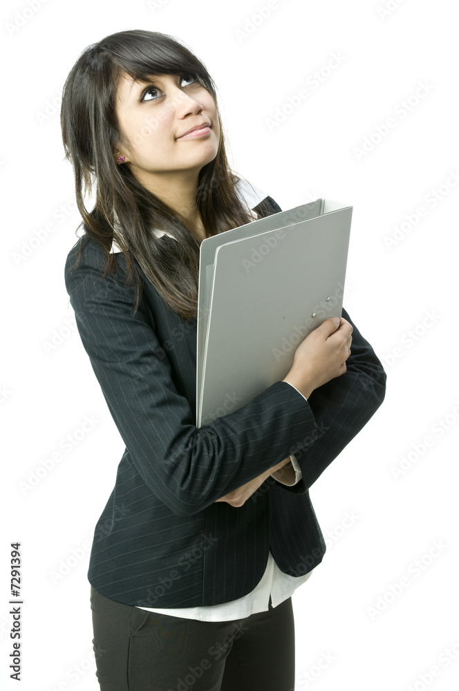 Young Business Exective with file Young Business Exective with file