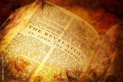 Photo Open Bible showing The Revelation