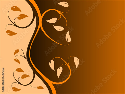 Orange Floral Background