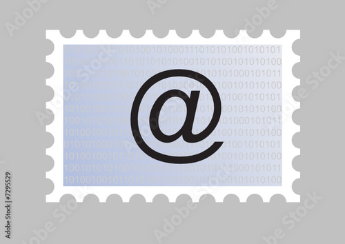 illustration of an email stamp