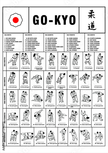 The Traditional Gokyo of Kodokan Judo Fotobehang
