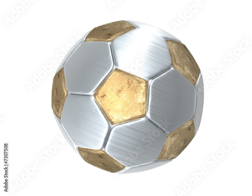 Fußball metallisch